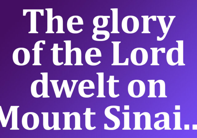 covenant confirmed sinai