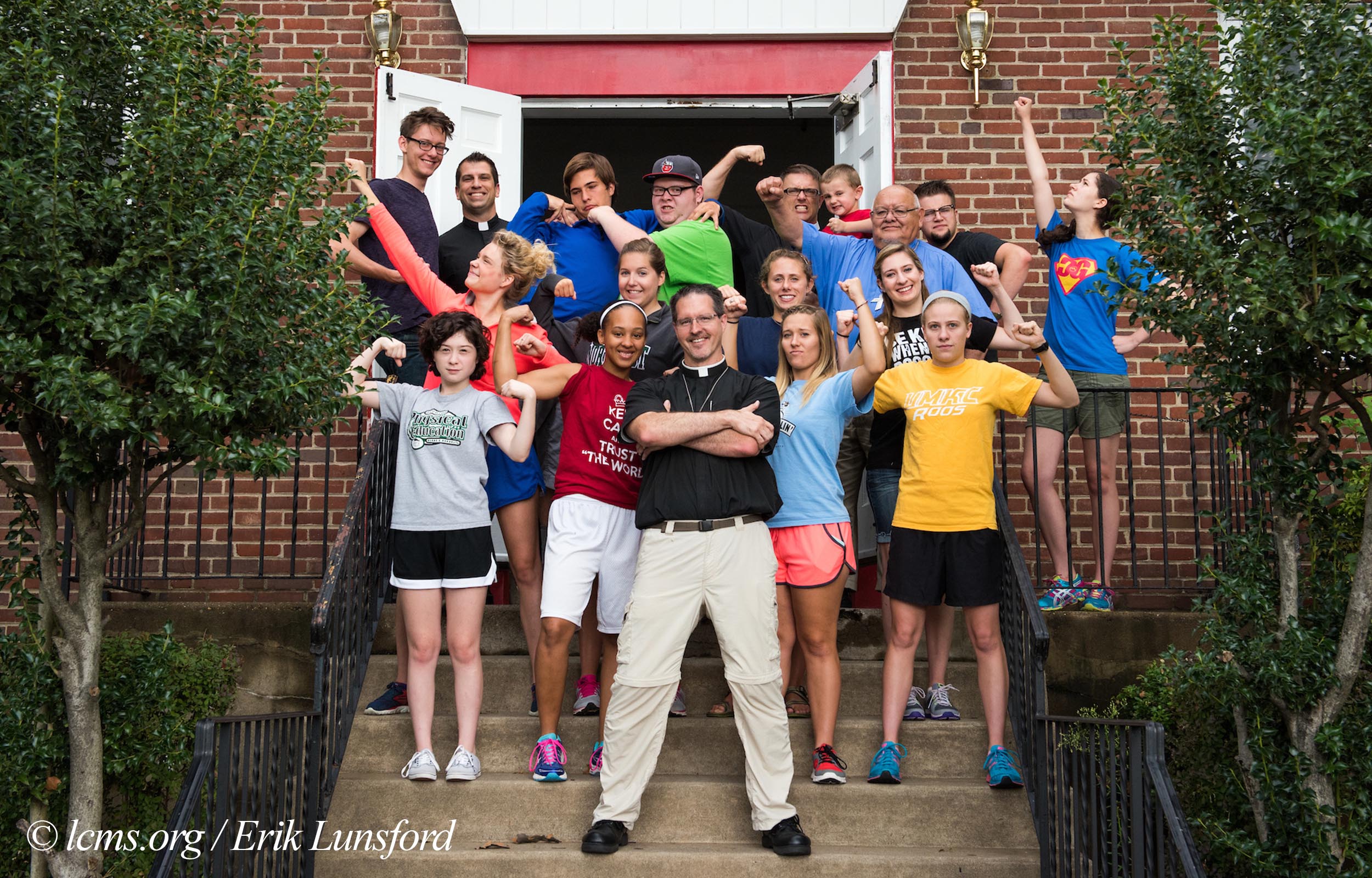 A group photograph from the 2014 Youth Corps pilot project at Shepherd of the City Lutheran Church on Wednesday, August 13, 2014, in Philadelphia, Pa. LCMS Communications/Erik M. Lunsford