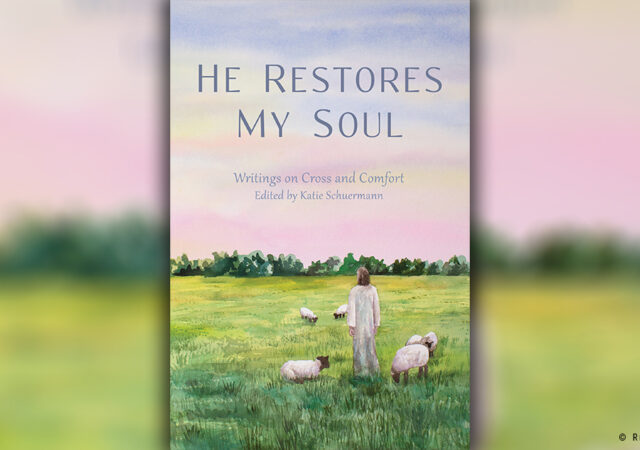 Cover of "He Restores My Soul" from Emmanuel Press by artist Rebecca Shewmaker. Find details at emmanuelpress.us.
