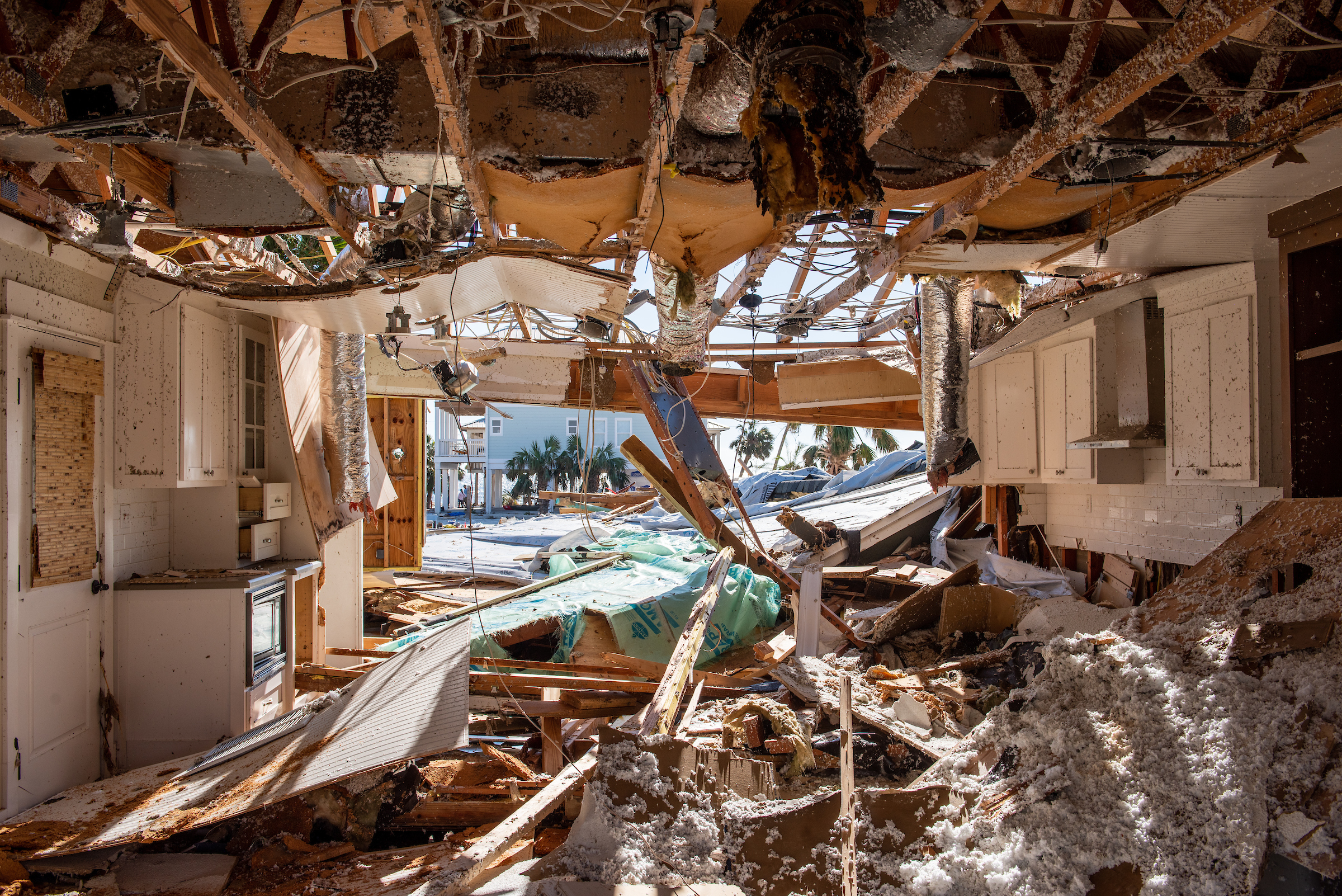 Destruction to a home from Hurricane Michael on Tuesday, Oct. 16, 2018, in Mexico Beach, Fla. LCMS Communications/Erik M. Lunsford