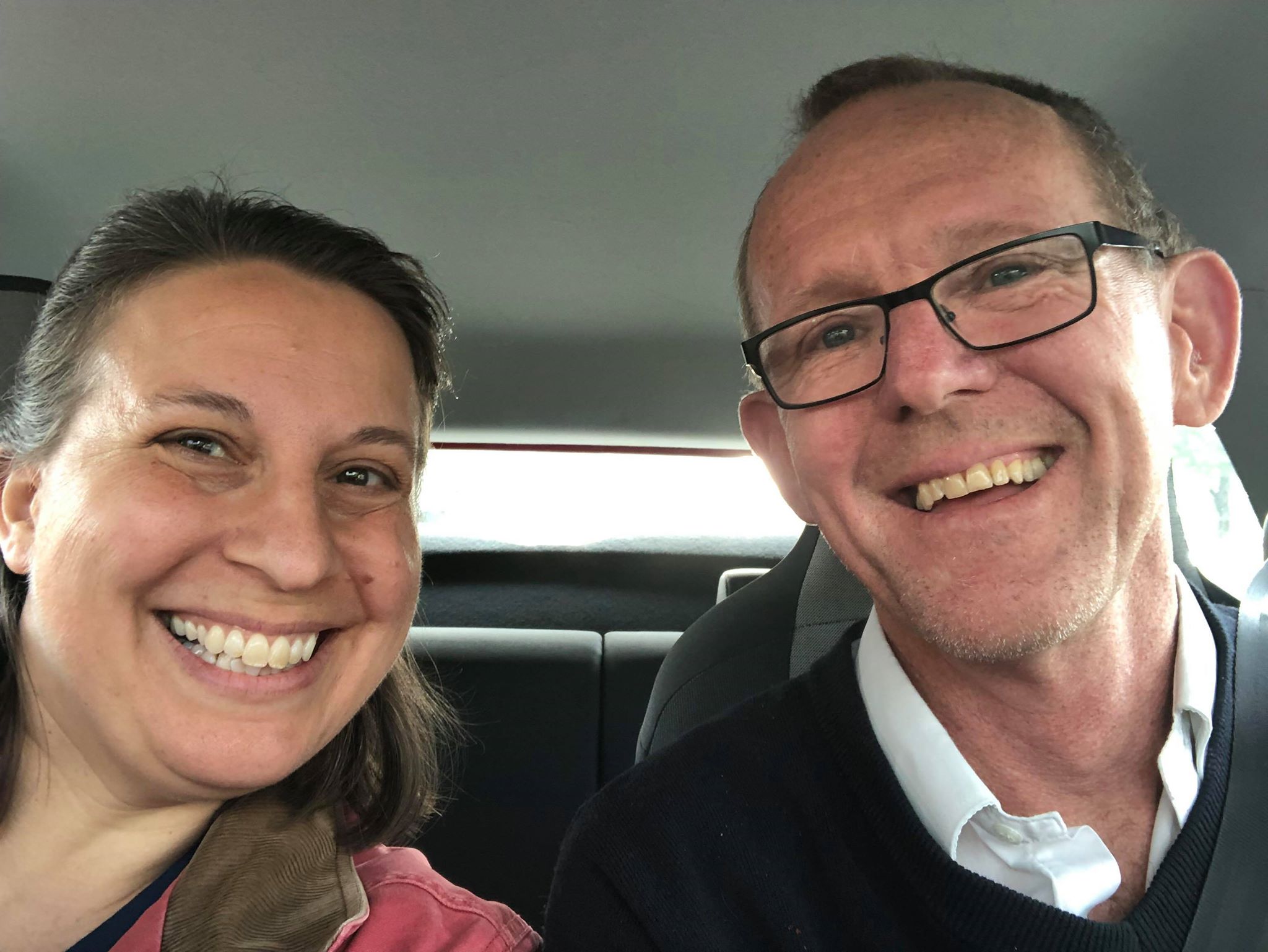Deaconess Kim Bueltmann and the Rev. Hugo Gevers, on the road in Germany.