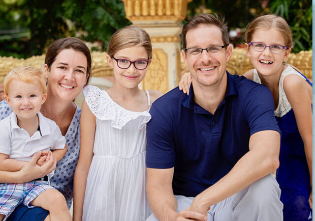 J.P. and Aimee Cima, with their three children, who serve the Lord in the Kingdom of Cambodia.