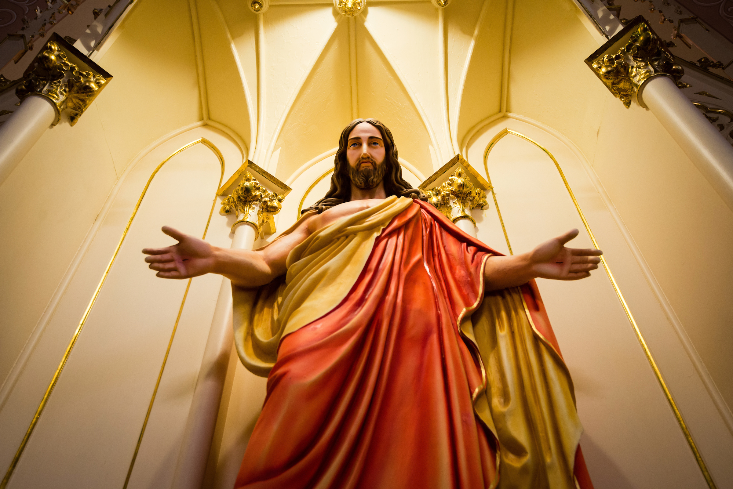The crucifix in historic Trinity Lutheran Church in St. Louis, Mo., on Tuesday, Dec. 3, 2013. LCMS Communications/Erik M. Lunsford
